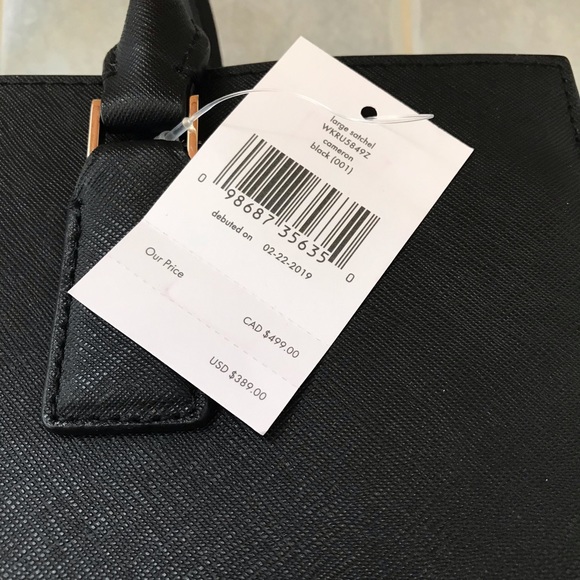 KATE SPADE LARGE SATCHEL BLACK CAMERON CROSSBODY - Picture 4 of 8